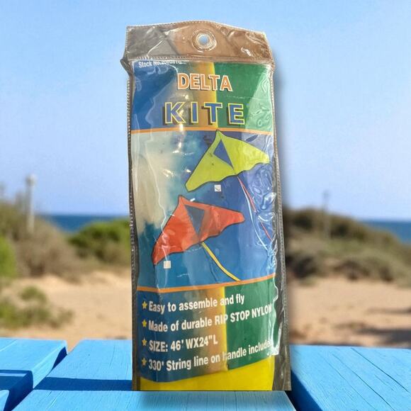 Unbranded Other - Delta Kite Mints Colorful Life Kids Adults Easy to Fly Beginner Yellow Blue 46'